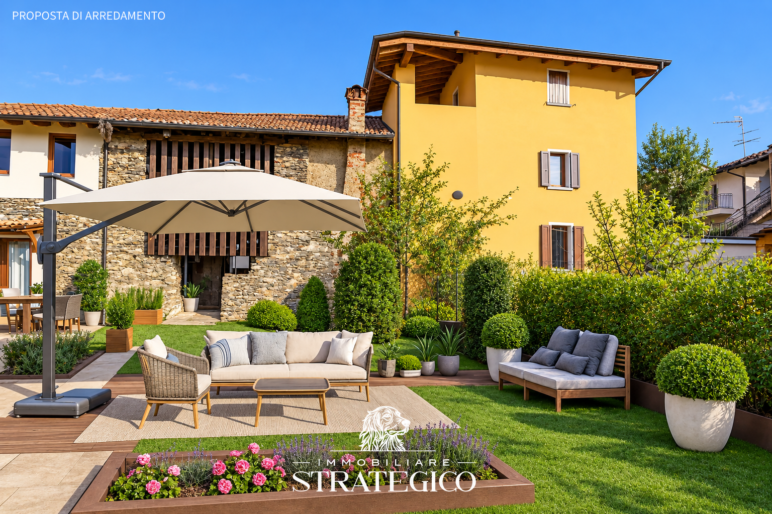 Brovello-Carpugnino: casa con giardino e balcone in Via Fontana